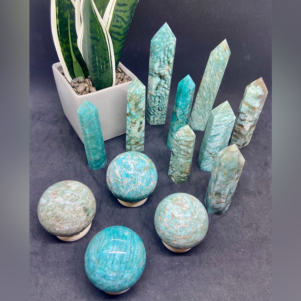 Amazonite with Smokey quartz